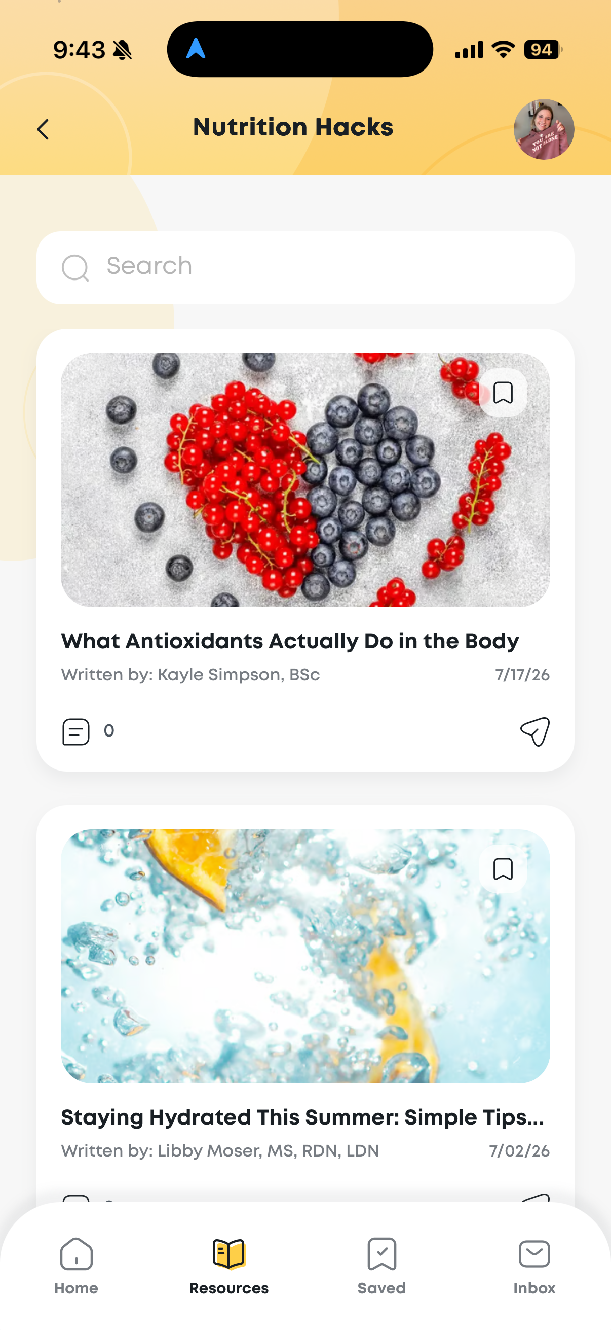 Operation Happy Nurse Nutrition Hacks article feed