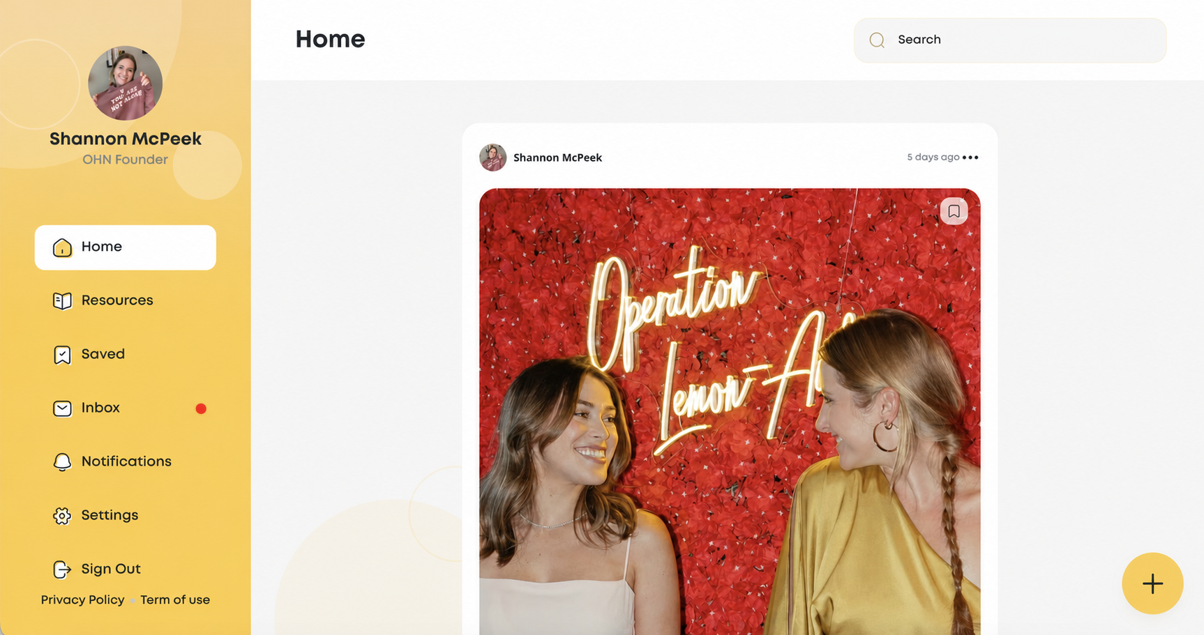 Operation Happy Nurse app community feed